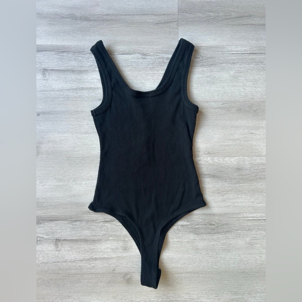 Wild Fable Ribbed Tank Button Bodysuit - Picture 3 of 3